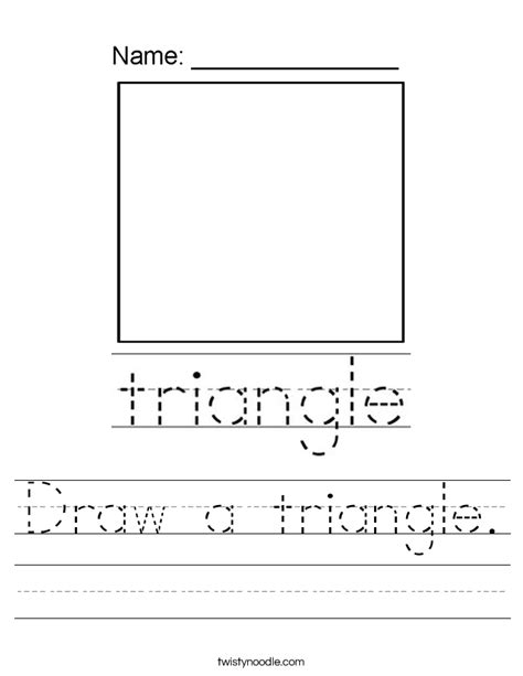 Draw a triangle Worksheet - Twisty Noodle