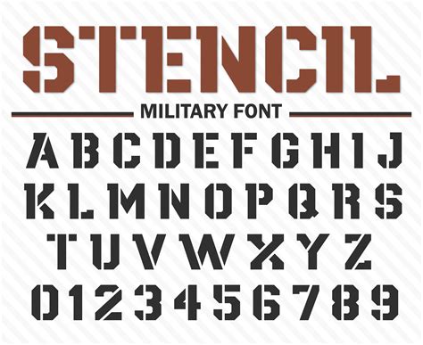 Stencil Font Army Font Military Font Military Stencil Font Army Stencil ...