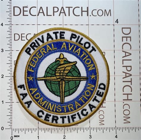 FAA Certified Federal Aviation Administration Private Pilot Patch ...