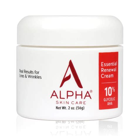 Alpha Skin Care Essential Renewal Cream With 10 Aha Skin Care Essentials Organic Skin Care