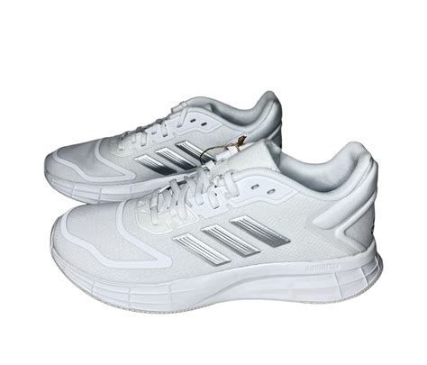 Adidas Women Duramo 10 White Silver Metallic Running Shoes Size 8 Gx0713 Ebay