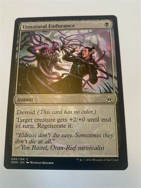 Unnatural Endurance Magic The Gathering Mtg Oath Of The Gatewatch