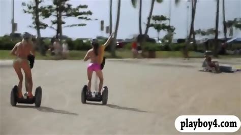 Three Badass Girls In Bikini Enjoyed Waterball Fighting