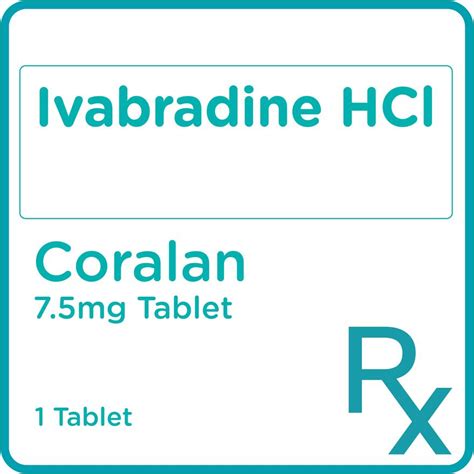 Coralan Ivabradine Hydrochloride 75mg 1 Film Coated Tablet