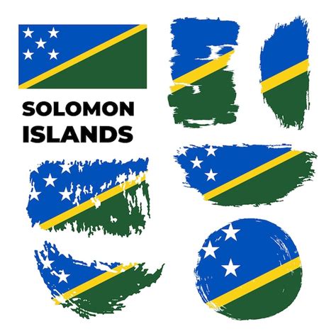 Premium Vector Horizontal Abstract Grunge Brushed Flag Of Solomon Islands