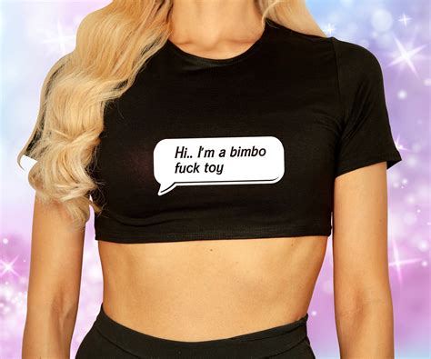 Bimbo Crop Top Slut Ddlg Clothing Bdsm Bimbo Bimbo Etsy