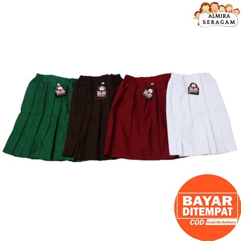 Jual Rok Pendek Sekolah Sd Rok Rempel Perempuan Seragam Sekolah Sd Mi