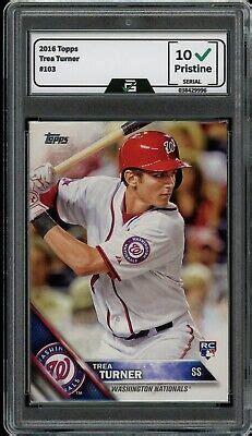 Topps Trea Turner Graded Gem Mint Rookie Card Rc Ebay