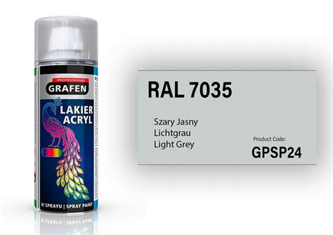 AKRYLOWY LAKIER W SPRAYU szary jasny RAL 7035 GPSP 24 za 15 90 zł z