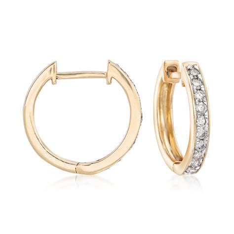 Ross Simons Ross Simons 0 25 Ct T W Diamond Huggie Hoop Earrings In