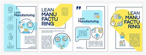 Premium Vector Lean Manufacturing Yellow And Blue Brochure Template