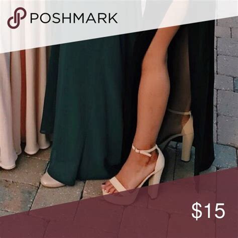 Super Cute Chunky Platform Nude Heels