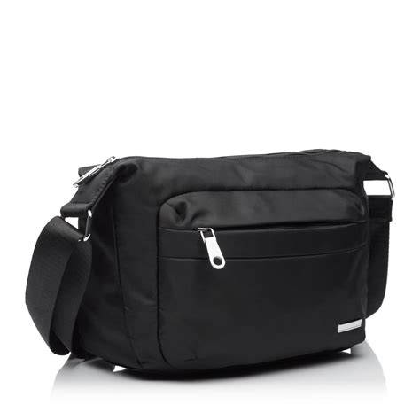 Сумка через плечо тканевая черная BAGS4LIFE W7048