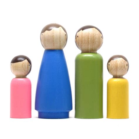 Wooden Peg Dolls For Baby And Kids Hand Painted Dolls Peg Dolls