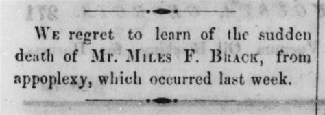 Miles Fields Brack 1825 1872 Find A Grave Memorial