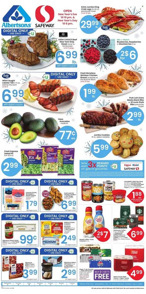 Safeway Mt Weekly Ad Flyer Specials December To January