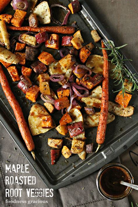 Easy Rosemary Maple Balsamic Roasted Vegetables Recipe Roasted Root