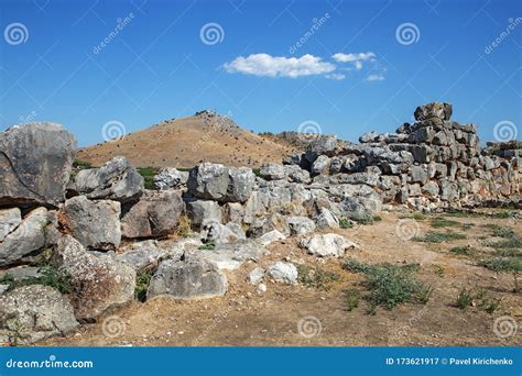 Ruins Of Ancient Acropolis Of Tiryns A Mycenaean Archaeological Site