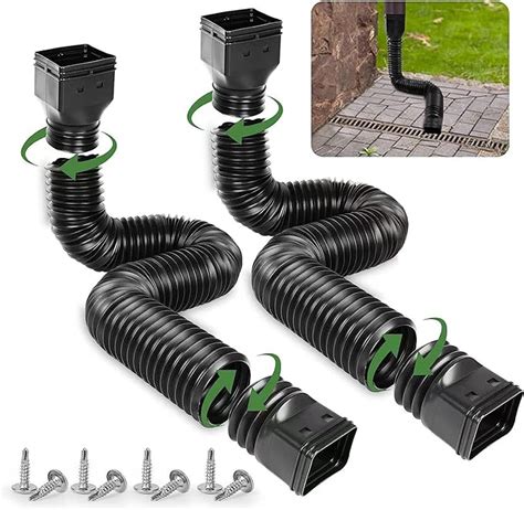 Gutter Downspout Extensions With Gutter Connectors Rain Downspout