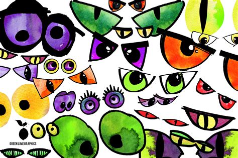 Spooky Eyes Clipart Halloween Eyes Clip art | Etsy