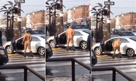 Man Crashes Outside Fried Chicken Shop Then Strips Naked Before Masturbating At Busy