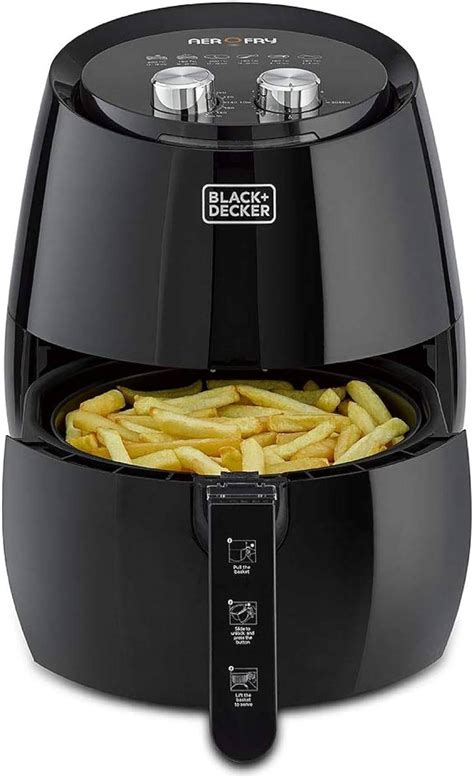 Black & Decker 4.5L Rapid Air Convection Manual Aerofry Airfryer ...