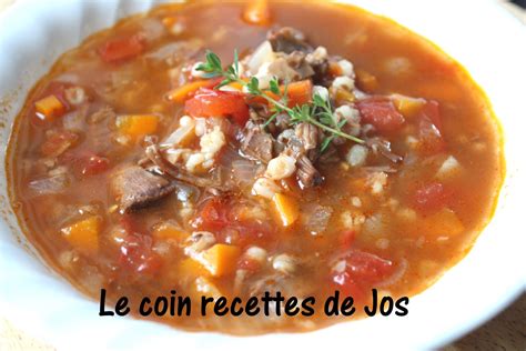 Le Coin Recettes De Jos SOUPE BOEUF ET ORGE