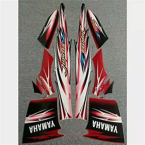 Jual Stiker Striping Motor Jupiter Z Cw Hitam Merah Sticker Lis