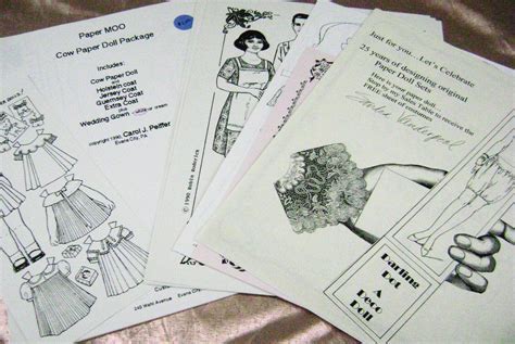 Vtg Paper Doll Convention 1990 Wedding Cow Memorabilia Lot All Original