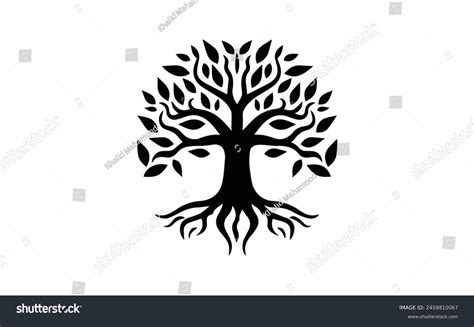 Vector Tree Silhouette Vector Tree Illustration Stock Vector (Royalty ...