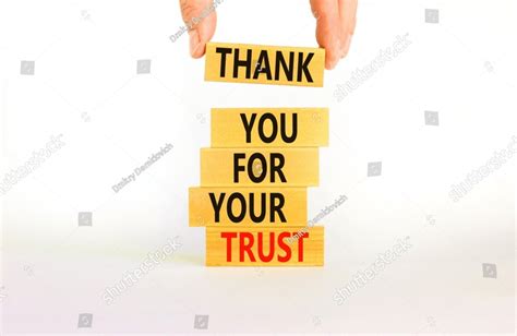 Thank You For Trust Symbol Concept Words Thank You For Your Trust On