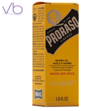 Proraso Single Blade Wood And Spice Italian Beard Mustache Oil For