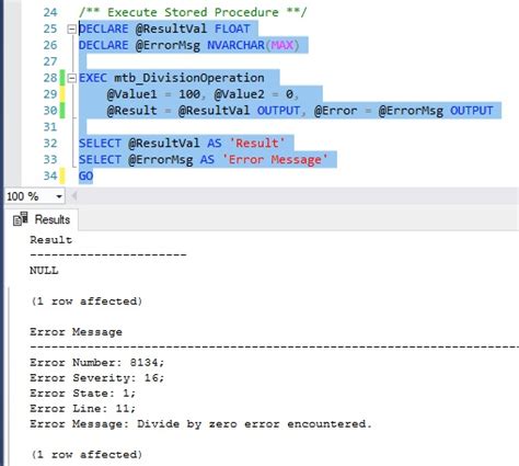 Solution For Msg 8134 Divide By Zero Error Encountered My Tec Bits