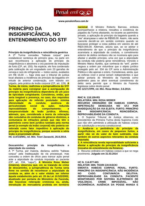 Pdf Stf E Stj Princ Pio Da Insignific Ncia Pdf Dokumen Tips