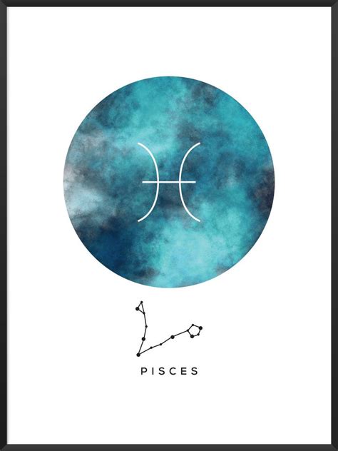 Pisces 물고기자리 별자리 포스터