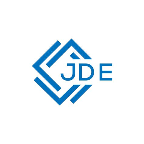 JDE letter logo design on white background. JDE creative circle letter