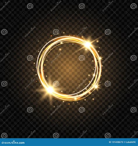 Light Golden Circle Banner Abstract Light Background Glowing Gold