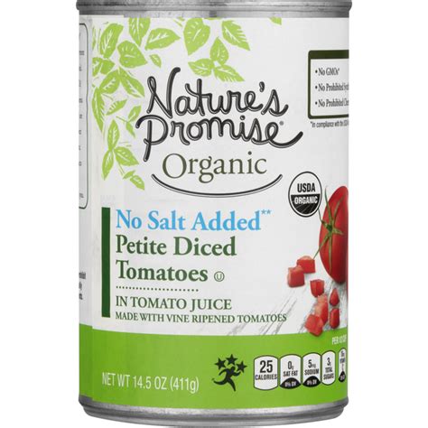 Save On Nature S Promise Organic No Salt Added Petite Diced Tomatoes