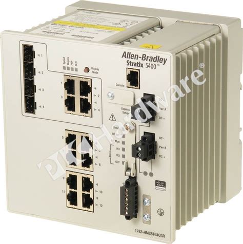 PLC Hardware: Allen-Bradley 1783-HMS8TG4CGR Stratix 5400 Ethernet Switch