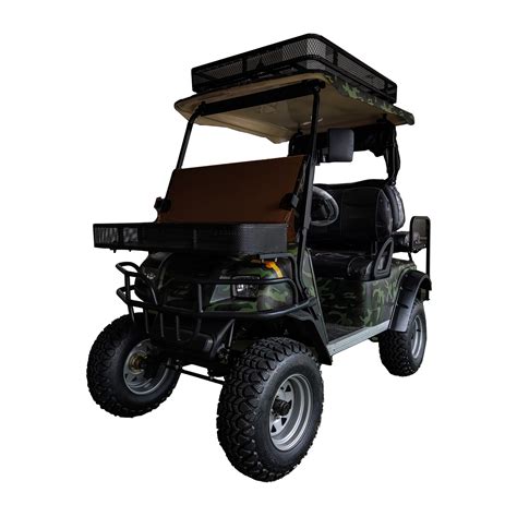 4-Seater Lifted Electric Golf Cart (Green Camouflage) - Electric Eagle