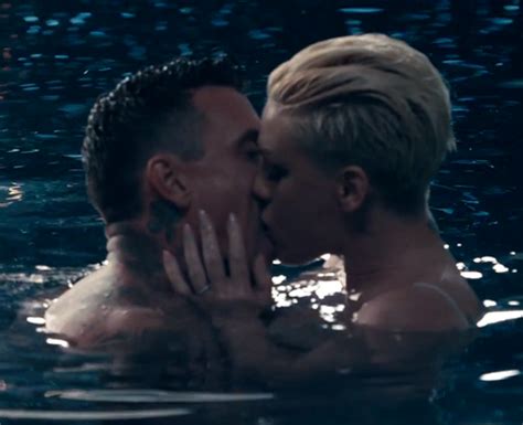 Pink joins husband Carey Hart in the pool during her 'Just Give Me A ...