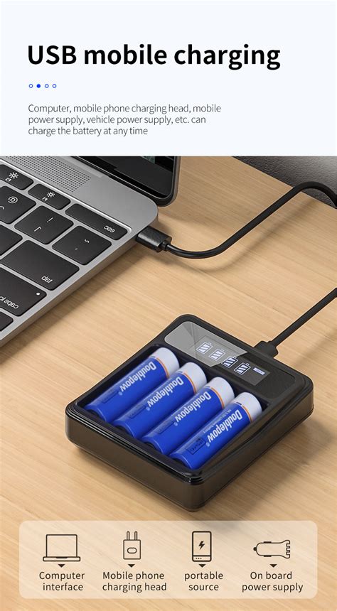 Doublepow L V Battery Lithium Usb Battery Slot Charger