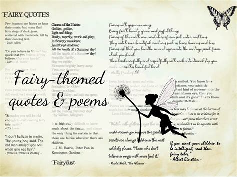 Fairy Faerie Themed Quotes And Poems Printable Digital Download Journal Supplies For