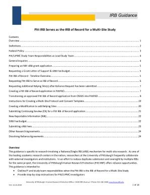 Fillable Online Irb Pitt Edusitesdefaultpitt Irb Serves As The Irb