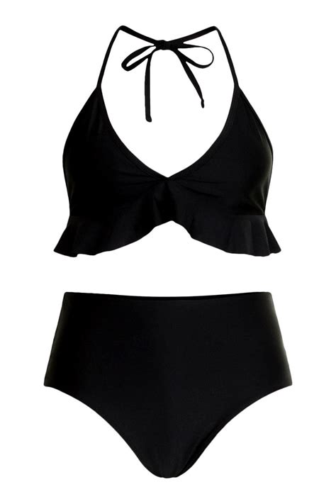 Maldives Ruffle High Waisted Bikini Set Atelier Yuwa Ciao Jp