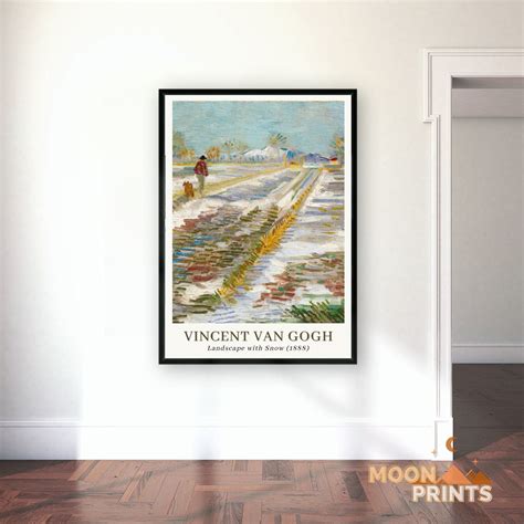 Van Gogh Landscape With Snow 1888 Digital Etsy In 2021 Van Gogh