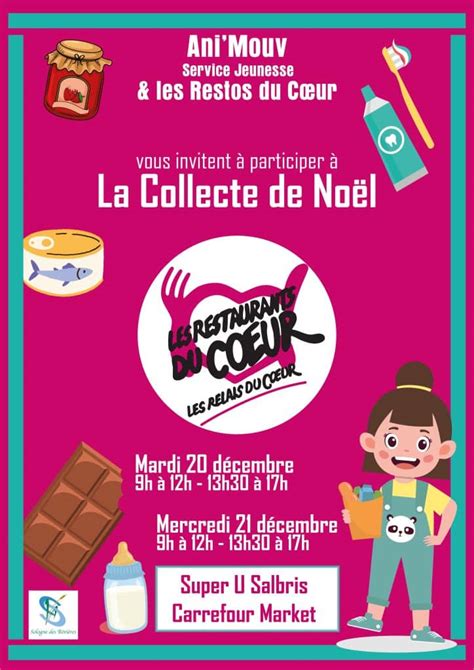 Collecte Animouv Pour Les Restos Du Coeur Ville De Salbris Loir Et Cher