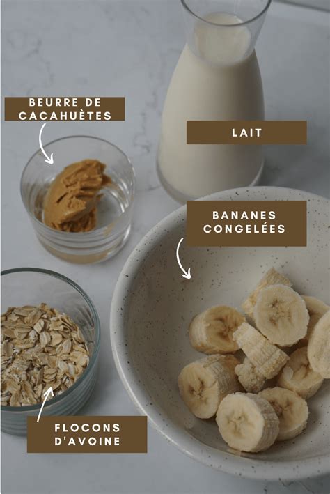 Smoothie Banane Dattes Beurre de cacahuète et flocons d avoine super