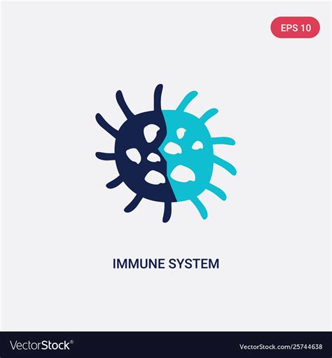 Two Color Immune System Icon From Human Body Vector Image