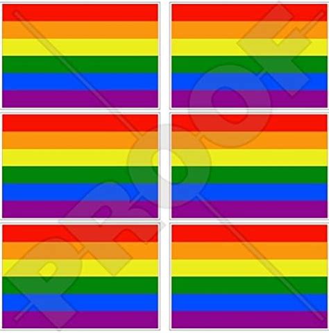 Mini Aufkleber Motiv Gay Pride Regenbogen Flagge LGBT Bewegung